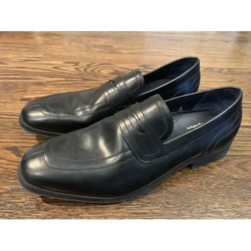 Cole Haan Black Leather Penny Loafers